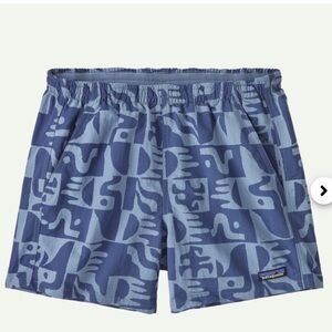 Patagonia Blue and Brown Abstract Shorts